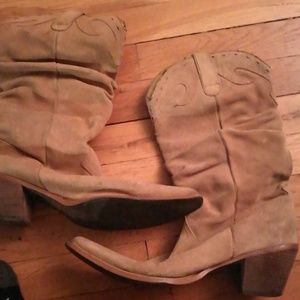 Tan cowboy boots